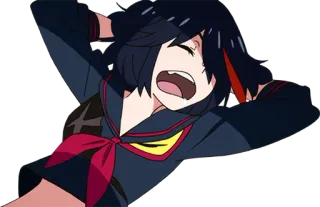 😪 Ryuko Matoi Kill la Kill anime, kill la kill, ryuko, matoi, ragazza, arrabbiata whatsapp sticker