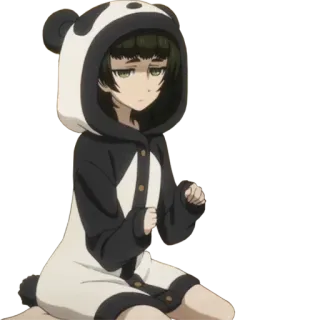 😾 Shiina Mayuri Steins;Gate Anime, Charakter, Niedlich, Panda, Einteiler, Shiina Mayuri, Steins;Gate telegram sticker
