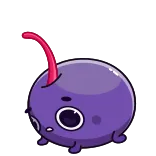 🤢 carino, viola, creatura, cartone animato telegram sticker