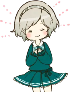 😇 Аниме девушка, Чиби, Милый, Каваий, Персонаж, Мультфильм telegram sticker