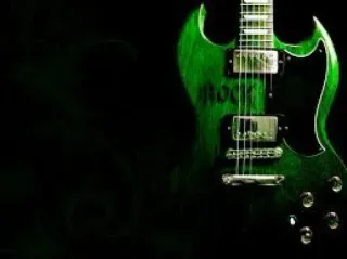 🎸 MODEL กีตาร์, เครื่องดนตรี, สีเขียว, กีตาร์ไฟฟ้า telegram sticker