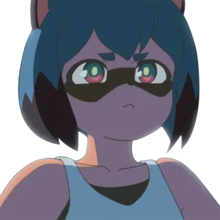 😤 Michiru Kagemori BNA: Brand New Animal Anime, Animal, Chica, Tanuki, BNA, Michiru, Kagemori whatsapp sticker