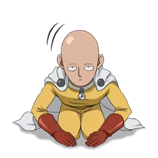 😔 Saitama One-Punch Man Saitama, One-Punch Man, Anime, Herói, Engraçado, Reverência telegram sticker