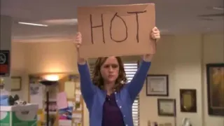 🌟 HOT Pam, Das Büro, Schild, Heiß, TV Serie telegram sticker