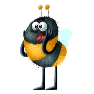 😙 пчела, мультфильм, животное, насекомое, милый, смешной, выражение telegram sticker