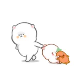 😠 słodki, naklejka, kreskówka, niedźwiedź, postać whatsapp sticker