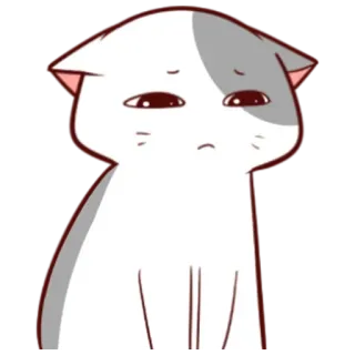 🥺 gato, triste, animal, pegatina, lindo, kawaii, mascota, animal doméstico telegram sticker