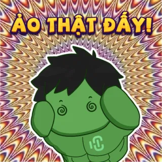 😵 ÁO THẬT ĐẤY! персонаж, мультфильм, гипнотический, головокружение, вьетнамский telegram sticker