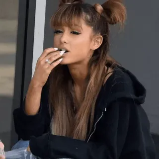 ☁️ Ariana Grande celebridad, cantante, mujer, pelo, moda telegram sticker