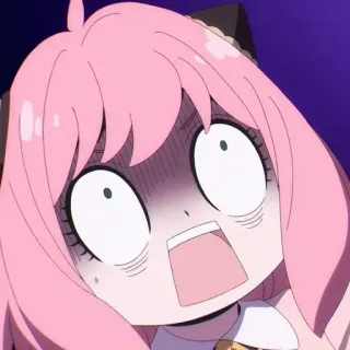 🥜 Anya Forger Spy x Family anime, spy x family, anya forger, cartoon, shocked, funny whatsapp sticker