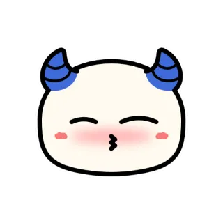 😚 lindo, kawaii, beso, emoji, sticker, dibujos animados, personaje telegram sticker