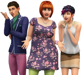 🤷 sims, family, people, characters, sims4 telegram sticker