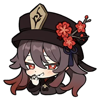 🙊 Hu Tao Genshin Impact Anime, Chibi, Genshin Impact, Hu Tao, Personaje de videojuego, Lindo, Femenino telegram sticker