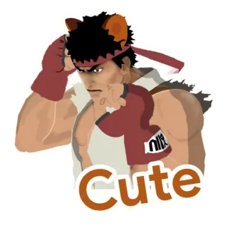 🤣 Ryu Street Fighter Cute street fighter, video game, ryu, cute, sticker, fighter telegram sticker