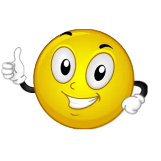 👍 Emoji, Smiley, Daumen hoch, Positiv, Gelb, Cartoon telegram sticker
