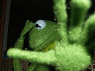 😠 Kermit Kermit la Rana, Marioneta, Verde, Muppets, Rana telegram sticker