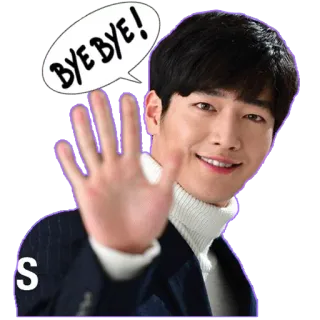 ✋️ BYE BYE! ciao, addio, saluto, agitare, coreano, attore whatsapp sticker