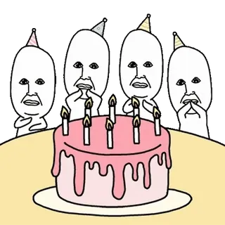 💬 Kuchen, Geburtstag, Feier, Party, Kerzen telegram sticker