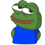 😏 Pepe the Frog pepe, grenouille, mème, internet, dessin animé, triste telegram sticker