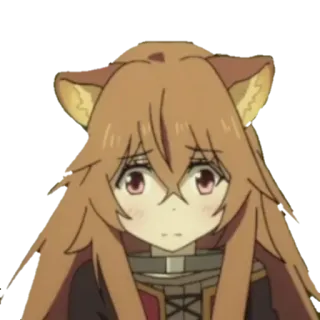 😥 Raphtalia The Rising of the Shield Hero Anime, Raphtalia, Tanuki, Carino, Waifu telegram sticker
