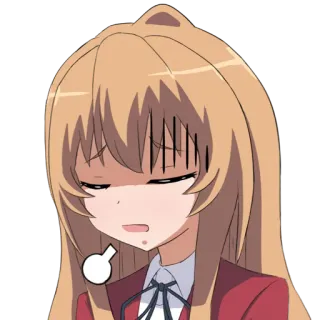 😔 Taiga Aisaka Toradora! animé, fille, dessin animé, Toradora, Taiga whatsapp sticker