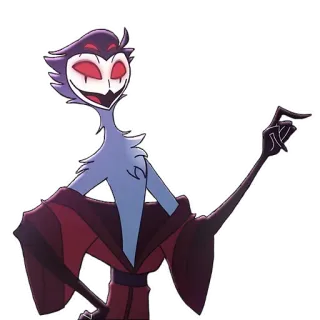 😃 Stolas Helluva Boss burung hantu, iblis, goetic, pangeran, HB, Helluva Boss telegram sticker