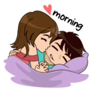 😘 愛, 愛情, キス, カップル, 漫画, ロマンス telegram sticker