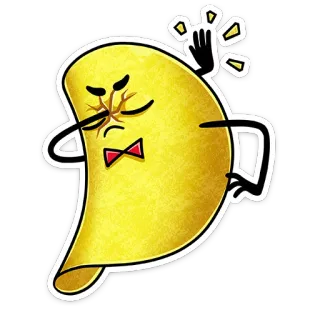 🤦‍♀️ keripik kentang, kartun, tamparan, makanan, camilan, karakter whatsapp sticker