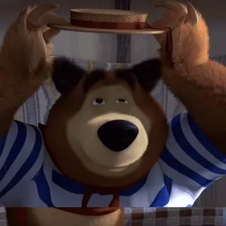 🧸 Bear Masha and the Bear animal, bear, cartoon telegram sticker