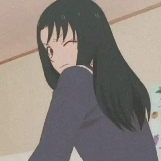 🧸 Anime, Meisje, Schooluniform, Knipogen, Cartoon telegram sticker
