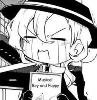 🐈 Musical Boy and Puppy Anime, Manga, Chibi, Cartoon telegram sticker