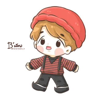 😍 hoạt hình, dễ thương, chibi, kawaii, nhãn dán, nhân vật, bản vẽ telegram sticker