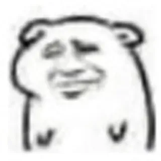 😀 meme, bear, funny, expression, sketch telegram sticker