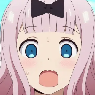 💈 Chika Fujiwara Kaguya-sama: Love Is War anime, chika fujiwara, kaguya-sama love is war, shocked, expression, cute telegram sticker
