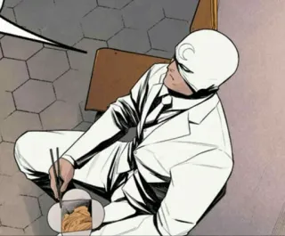 🌙 Moon Knight ซูเปอร์ฮีโร่, การ์ตูน, มาร์เวล, มูนไนท์, ชุดสีขาว whatsapp sticker