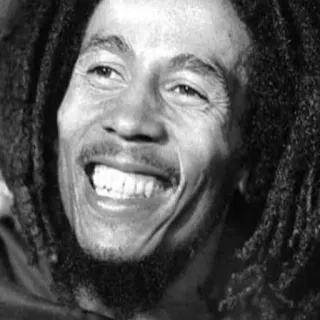 😁 Bob Marley 밥 말리, 음악가, 레게, 인물 사진, 흑백, 가수 telegram sticker