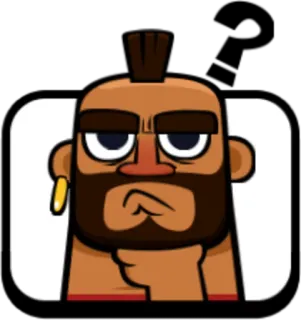 😯 clash of clans, chevaucheur de cochon, personnage, jeu, dessin animé, en colère, barbe telegram sticker