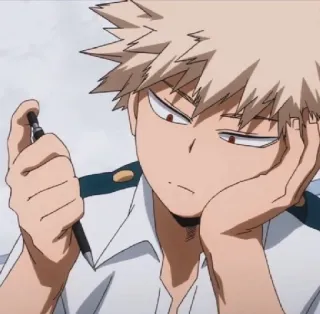 😃 Bakugo My Hero Academia อนิเมะ, ตัวละคร, แฟนอาร์ต, ภาพวาด telegram sticker