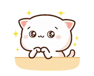 ✨ gatto, carino, kawaii, sticker, animale, cartone animato telegram sticker