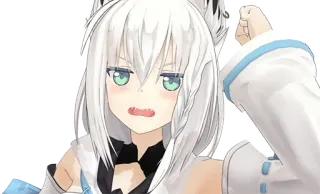 🌽 Shirakami Fubuki anime, vtuber, fubuki, catgirl, foxgirl telegram sticker