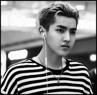 ➿ Kris Wu cantante, attore, celebrità, Kris Wu, maschio, persona, cuffie telegram sticker