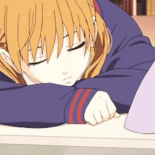 💤 Anime, Fille, Sommeil, Mignon, Fatigué whatsapp sticker