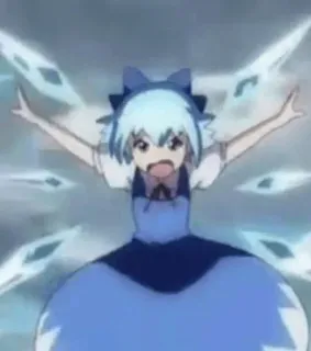 ❄ Cirno Touhou Project Anime, Jogo, Personagem, Cirno, Touhou Project telegram sticker