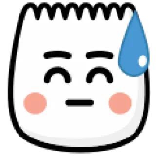 😅 Emoji, Expresión, Nervioso, Gota de sudor, Dibujo animado, Personaje, Sticker telegram sticker