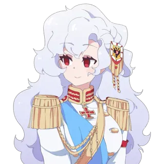 😒 アニメ, 女の子, 軍服, 可愛い, 歴史 telegram sticker