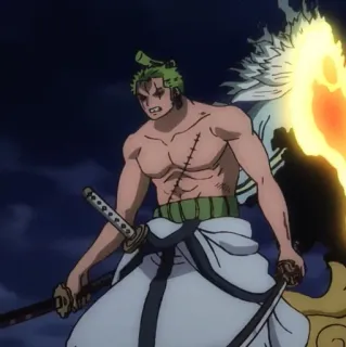 🐉 Zoro One Piece Аниме, Мечник, Ророноа Зоро, One Piece, Боевые искусства telegram sticker