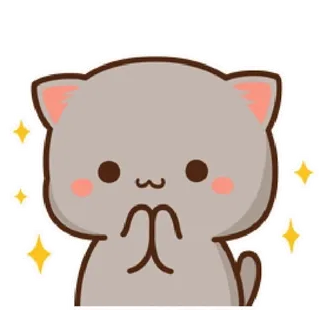 😍 Katze, süß, Tier, Glitzer, betteln telegram sticker