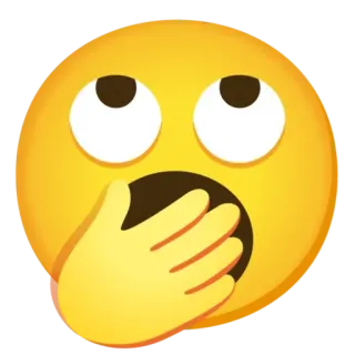 🙄 Emoji, Sốc, Ngạc nhiên, Khuôn mặt, Cảm xúc telegram sticker