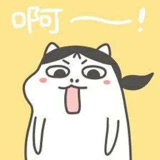 🐥 啊～！ Kartun, Kucing, Lucu, Imut, Emoji whatsapp sticker