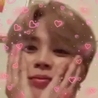 🥰 Jimin kpop, jimin, corações, ídolo, fofo, brilho, fã whatsapp sticker